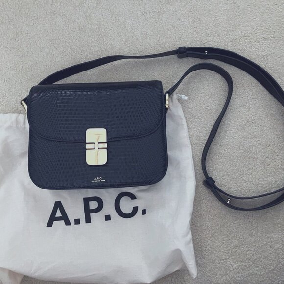 A.P.C. Black Crossbody Bag with Gold Accents - Picture 3 of 10